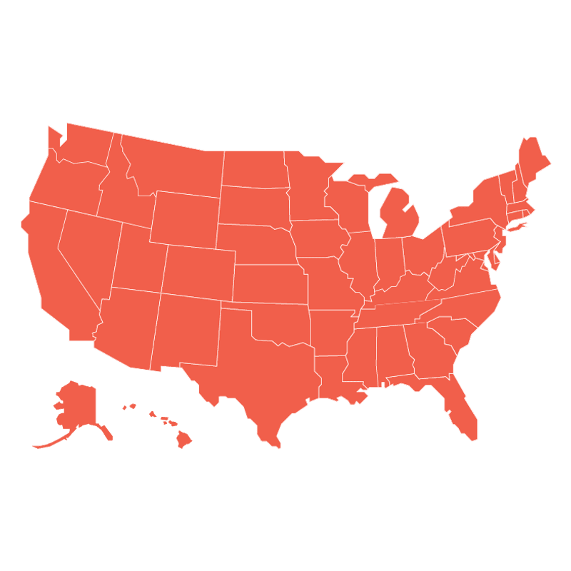 Red US Map 786x786